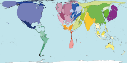 Carbon emissions 2000, from worldmapper.org - creative commons license