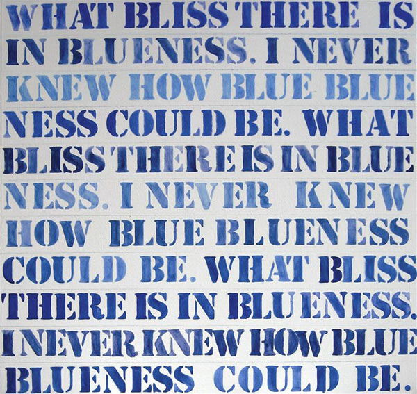 Mary Newsome. 'What Bliss There is in Blueness' 2009
