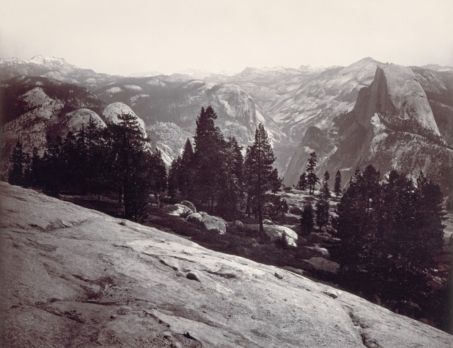 Carelton Watkins. 'View from the Sentinel Dome, Yosemite' 1865-66