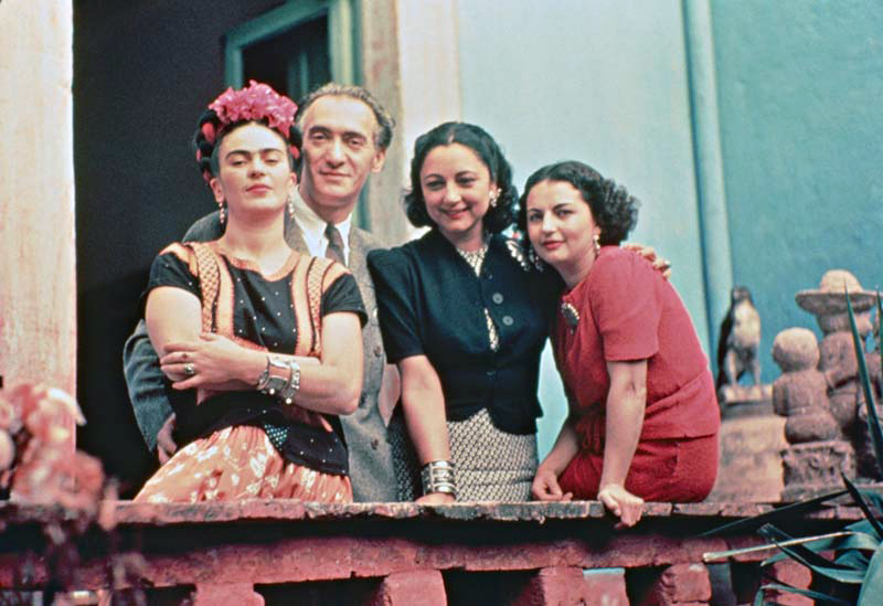 Nickolas Muray (American, 1892-1965) 'Frida with her sister Cristina, Nickolas Muray, and Rosa Covarrubias, Coyoacán' 1939