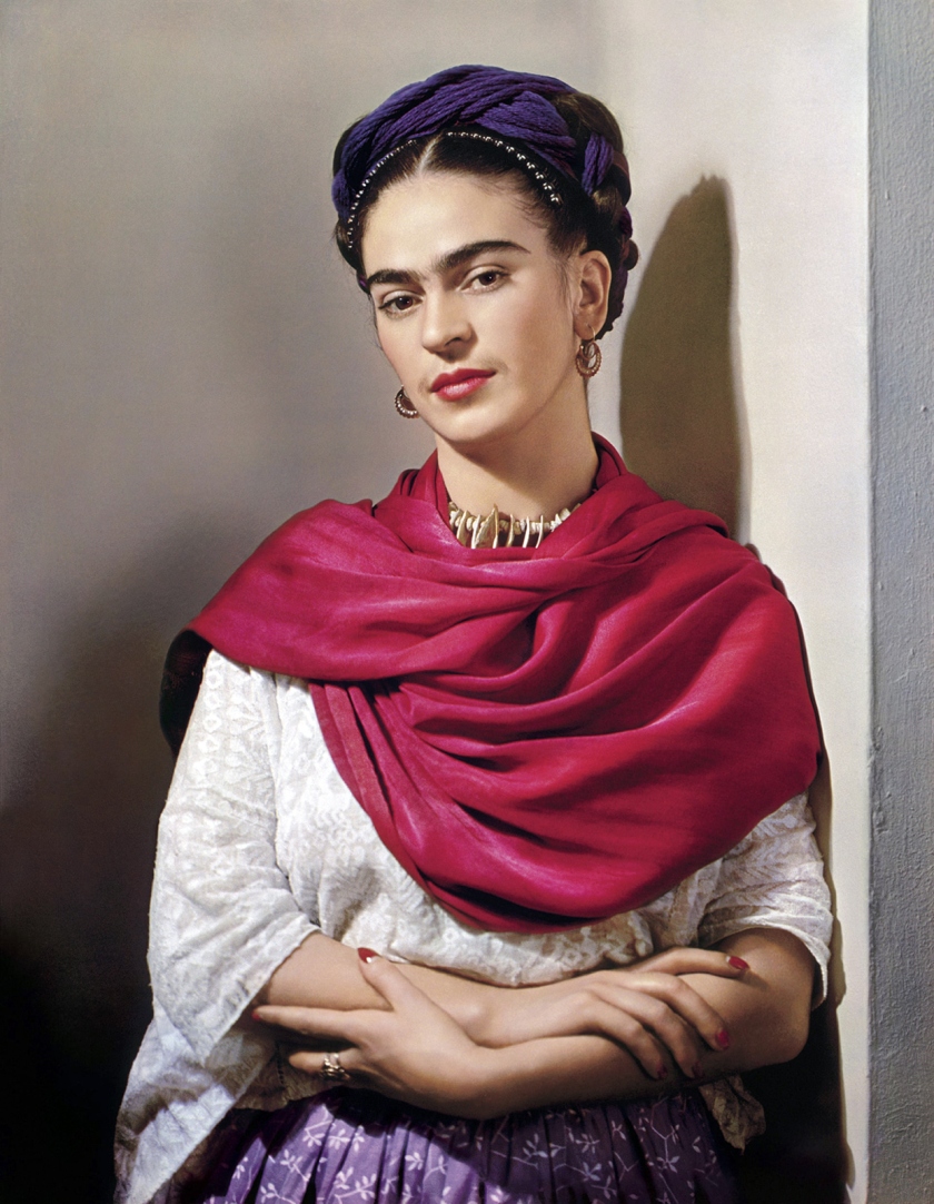 Nickolas Muray (American, 1892-1965) 'Frida with Magenta Rebozo, New York' 1939
