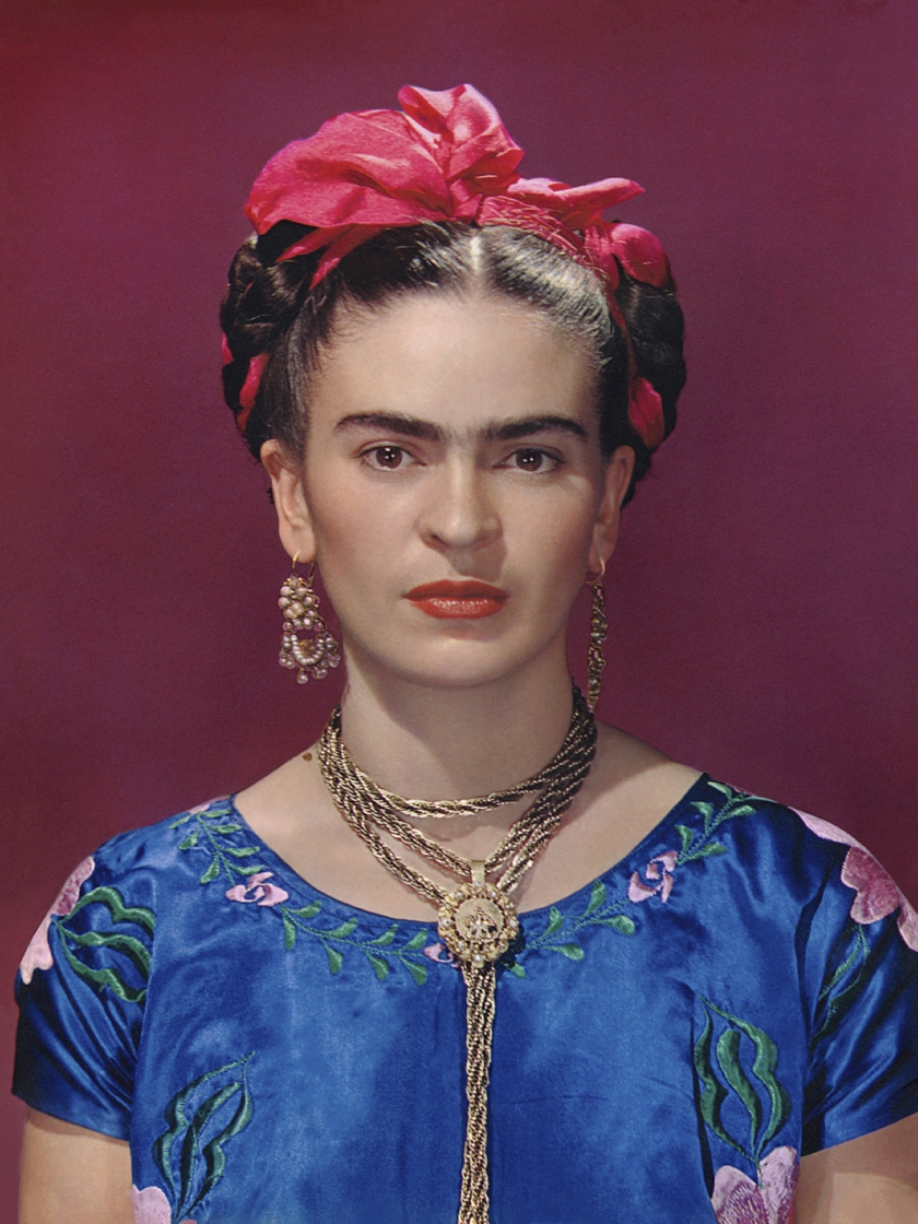 Nickolas Muray. 'Frida with Blue Satin Blouse, New York' 1939