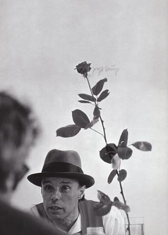 Joseph Beuys with 'Rose for Direct Democracy' 1973