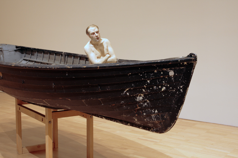 Ron Mueck (Australian, b. 1958) 'Man in a boat' 2002 (installation view detail)