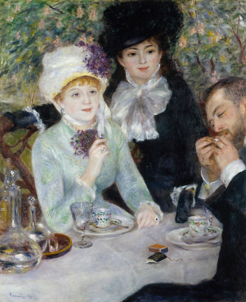Pierre Auguste Renoir (French 1841-1919) 'After the luncheon' (La fin du déjeuner) 1879