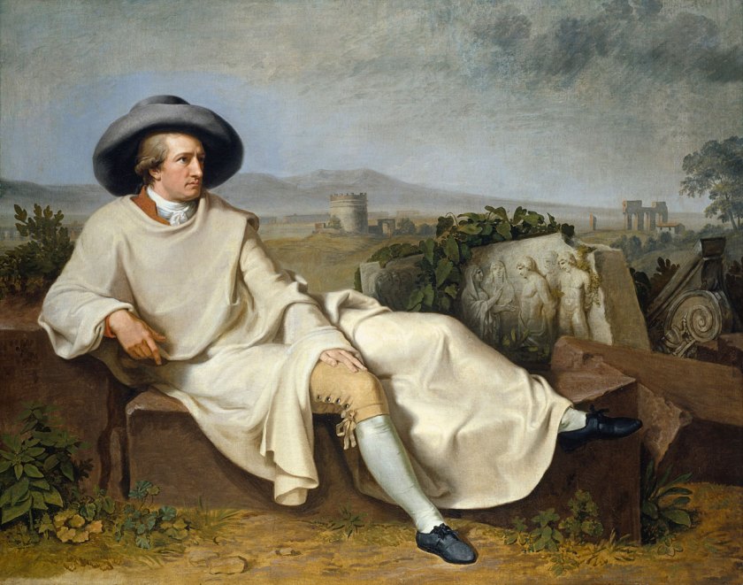 Johann Heinrich Wilhelm Tischbein (German, 1751-1829) 'Goethe in the Roman countryside' (Goethe in der römischen Campagna) 1787