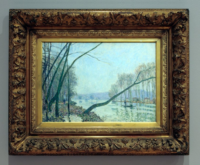 Alfred Sisley (English, 1839-1899) 'Banks of the Seine in Autumn' 1879 (installation view)