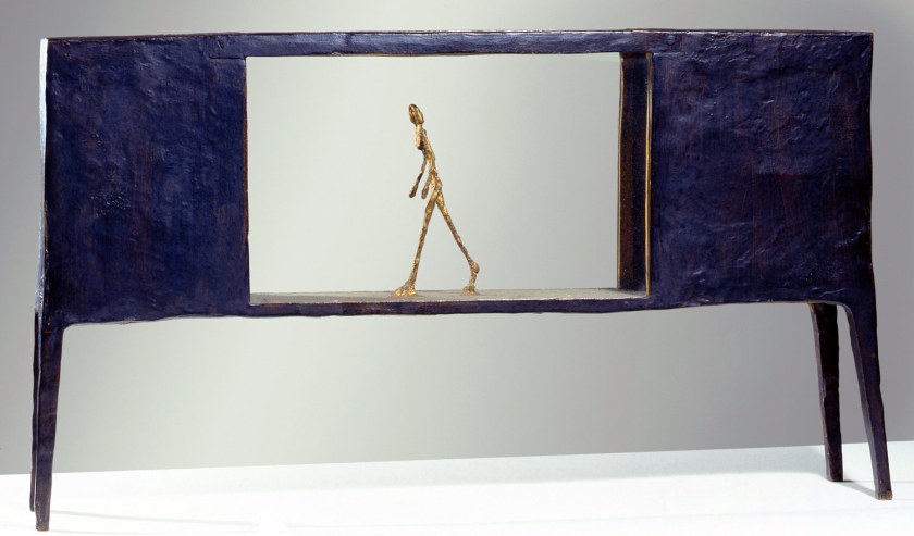 Alberto Giacometti. 'Figure in a Box between Two Boxes which are Houses' 1950