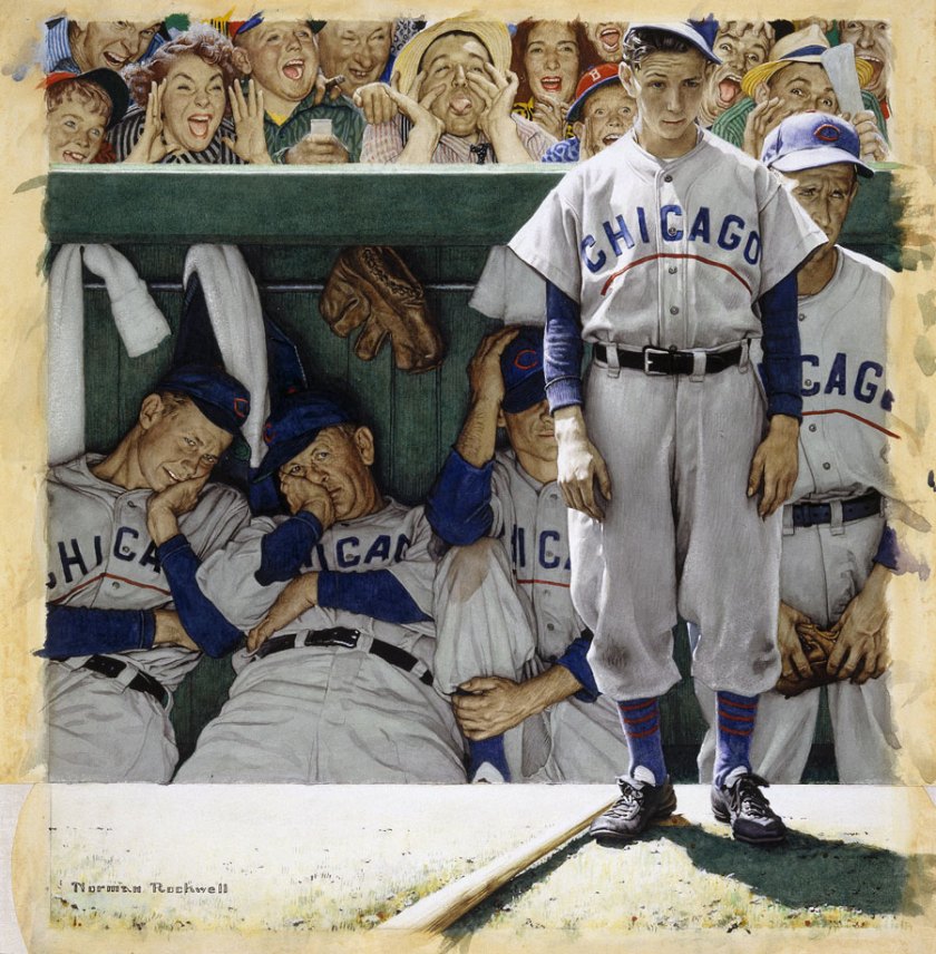 Norman Rockwell (American, 1894-1978) 'The Dugout' 1948 