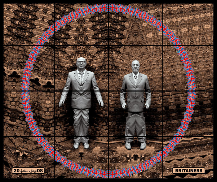 Gilbert & George. ‘Britainers’ from the series ‘Jack Freak Pictures’ 2008