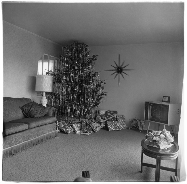 Diane Arbus (American, 1923-1971) 'Xmas tree in a living room in Levittown, L.I. 1963' 1963