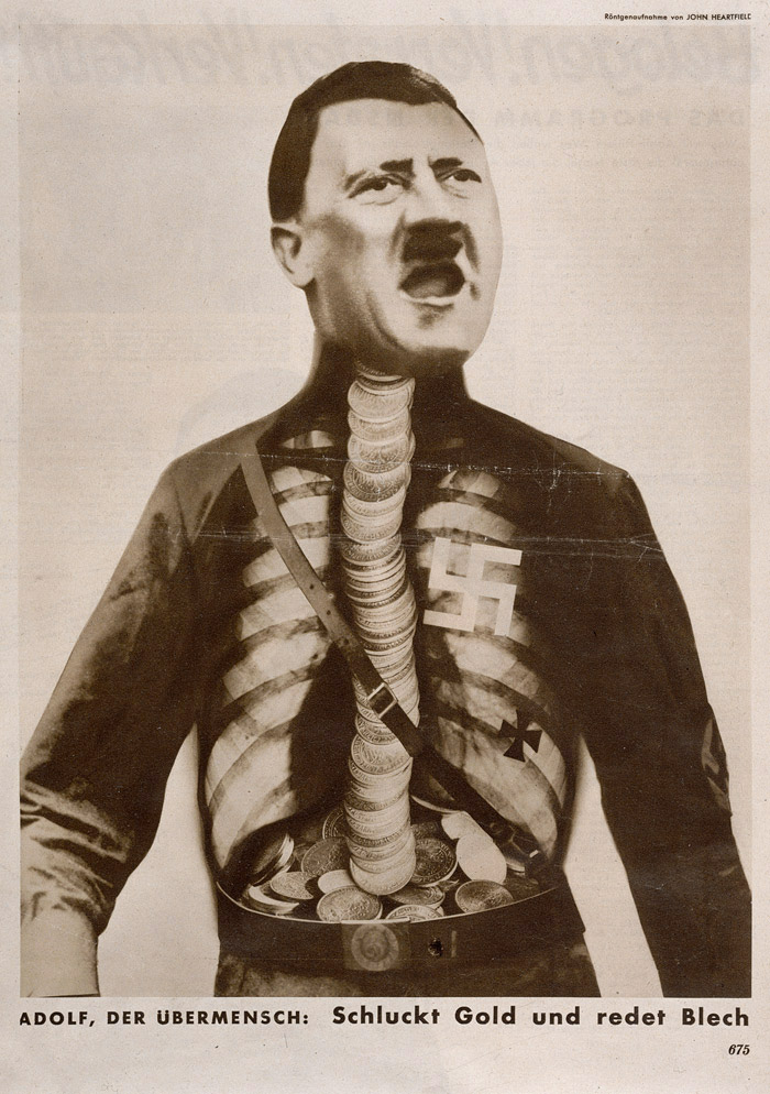 John Heartfield. 'Adolf, the superman: swallows gold and spouts rubbish' from the 'Workers Illustrated Paper', vol 11, no 29, 17 July 1932, p. 675