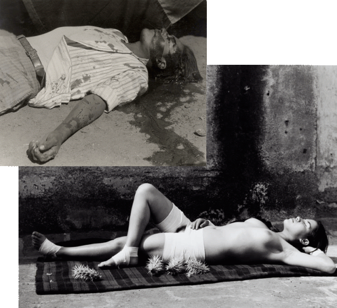 Manuel Alvarez Bravo. 'Obrero en huelga, asesinado' (Striking Worker, Assassinated) 1934 and 'La buena fama durmiendo' (The Good Reputation Sleeping) 1939 