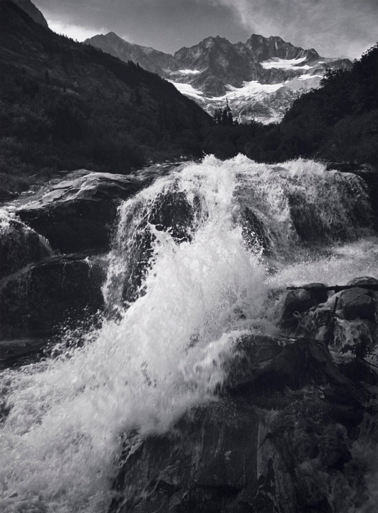 Ansel Adams. 'Waterfall, Northern Cascades, Washington' 1960