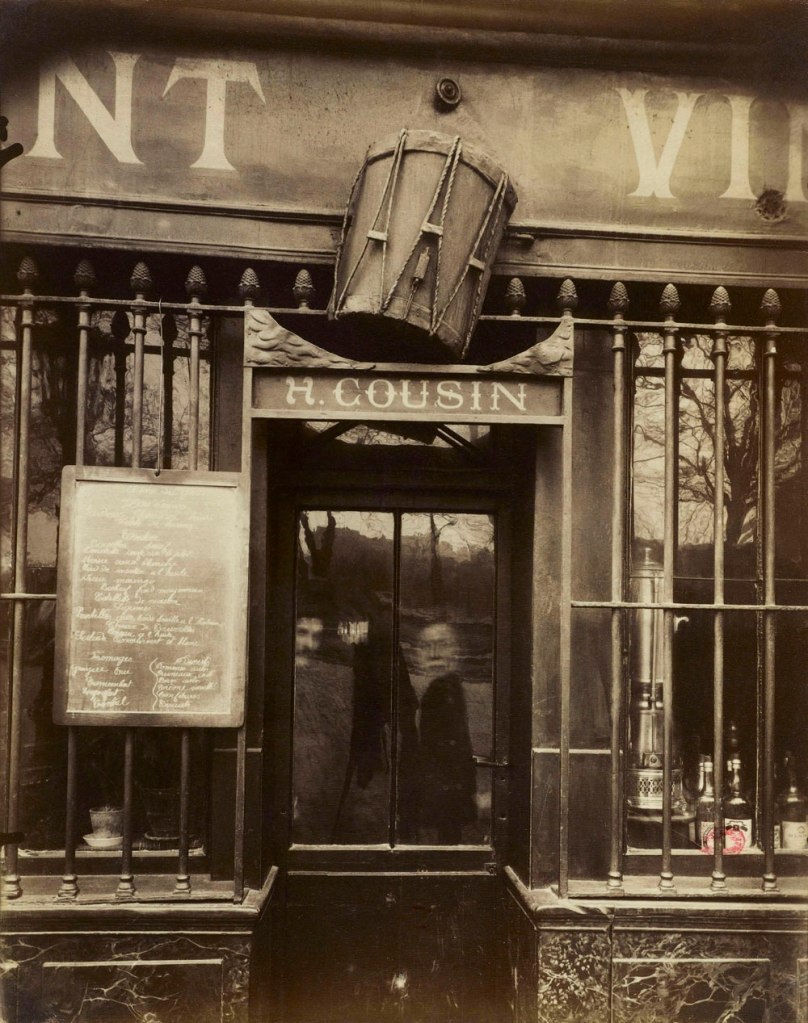 Eugène Atget. 'Cabaret au Tambour, 62 quai de la Tournelle, 5th arrodissement' 1908
