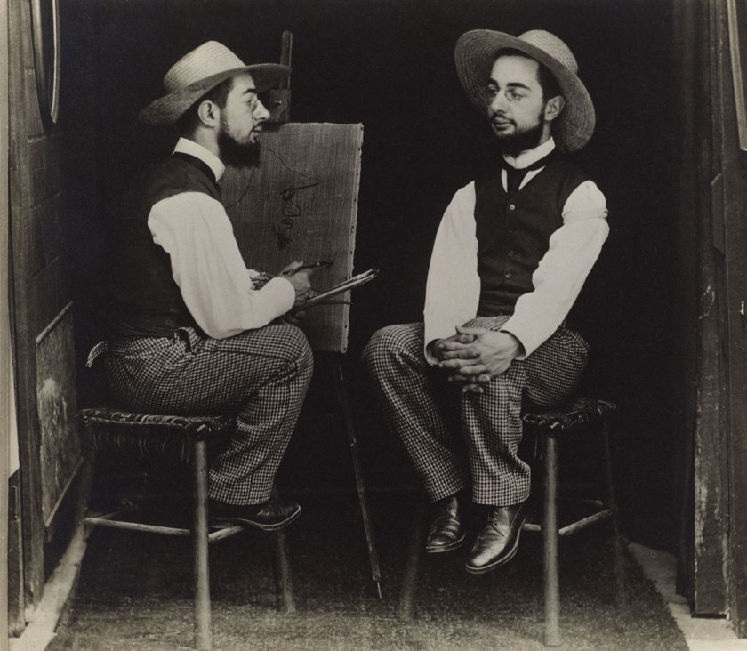 Maurice Guibert. 'Henri de Toulouse-Lautrec as Artist and Model' c. 1900
