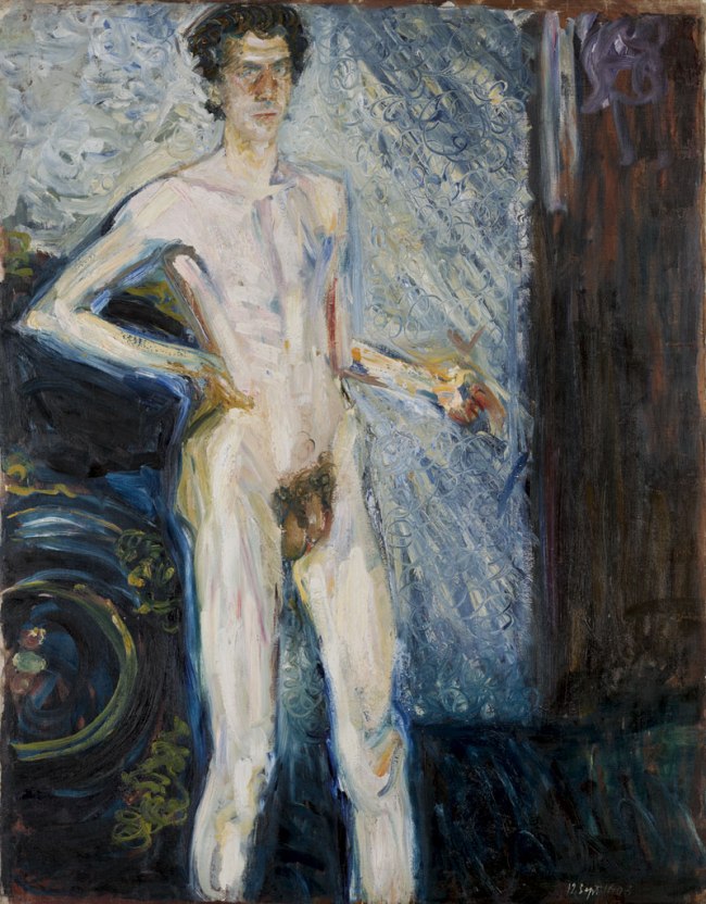 Richard Gerstl (Austrian, 1883-1908) 'Nude Self-portrait with Palette' 1908 