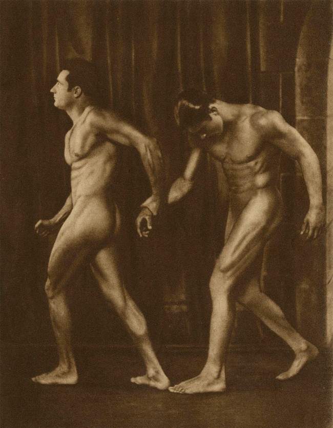 Grace Salon of Art. 'Charles Atlas and Tony Sansone in "The Slave"' 1930s