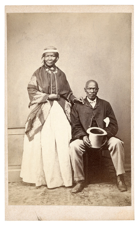 William Moore (attr.), 'Macomo and his chief wife [Portrait of Maqoma and his wife Katyi]' South Africa, c. 1869