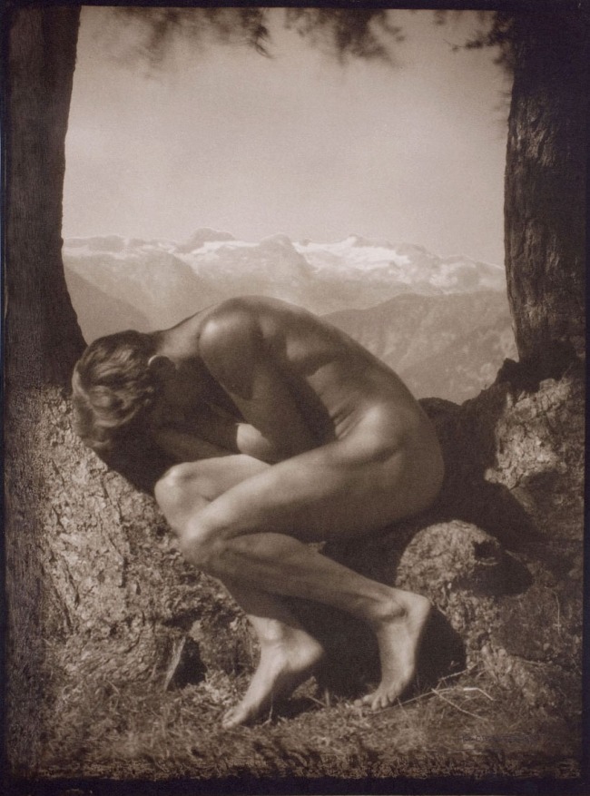 Rudolf Koppitz. 'In the lap of Nature' Self portrait c. 1923
