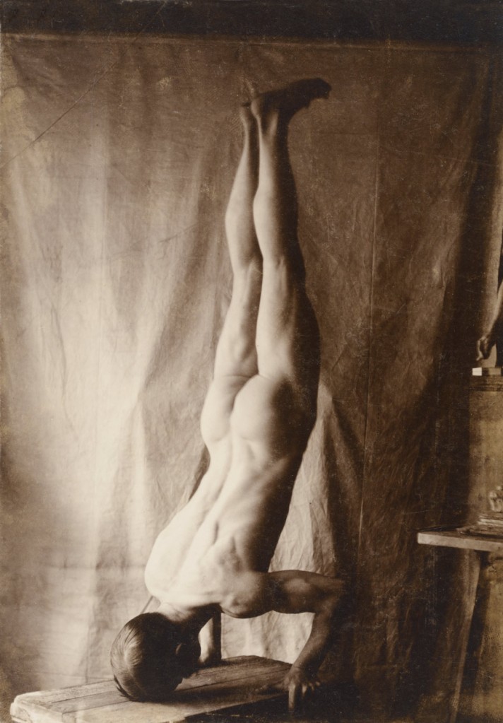 Photographer unknown. 'Act of Headstand' Before 1905