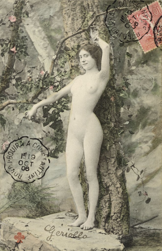 Photographer unknown. 'Postcard with Aktmotiv, stamped and postmarked' 1906