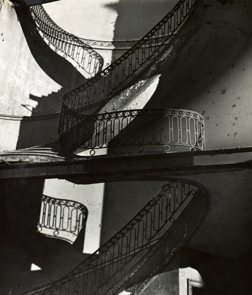 Bill Brandt (British, born Germany. 1904-1983) 'Bombed Regency Staircase, Upper Brook Street, Mayfair' c. 1942