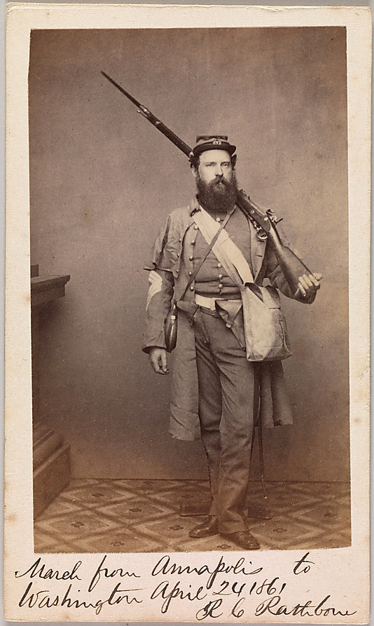 Unknown. 'March from Annapolis to Washington, Robert C. Rathbone, Sergeant Major, Seventh Regiment, New York Militia' April 24, 1861