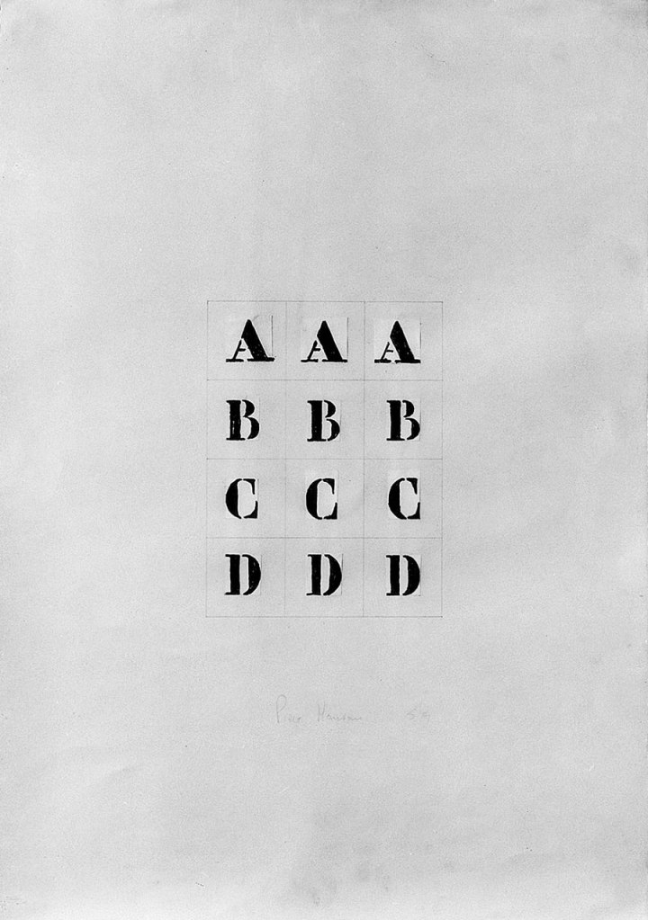 Piero Manzoni (1933-1963) 'Alfabeto' (Alphabet) 1959