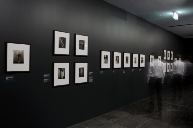 Installation photograph of the exhibition 'Edward Steichen & Art Deco Fashion' at NGV International