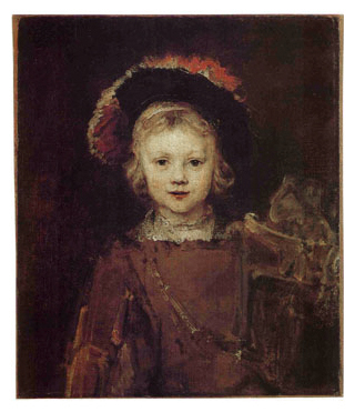 Rembrandt van Rijn (Dutch, 1641-1668) 'Portrait of a Boy in Fancy Dress (Titus)' c. 1655