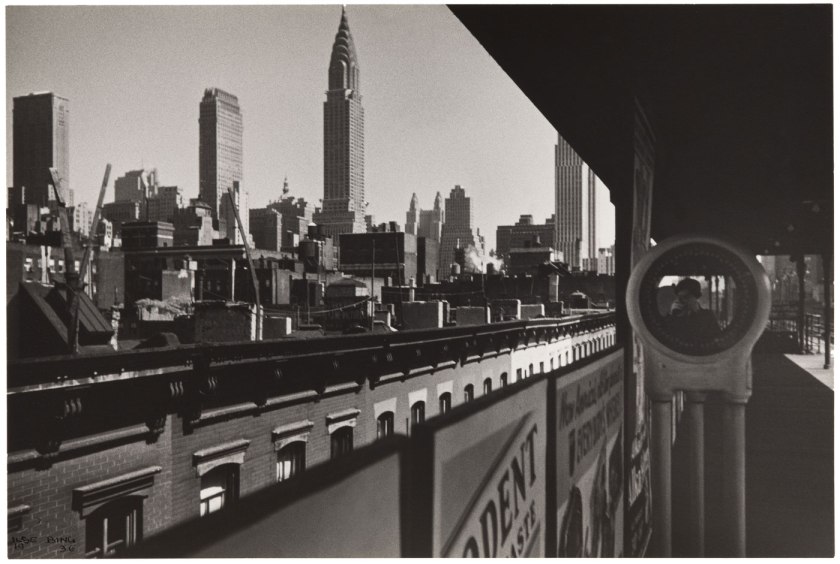 Ilse Bing (American, 1899-1998) 'New York, The Elevated and Me' 1936