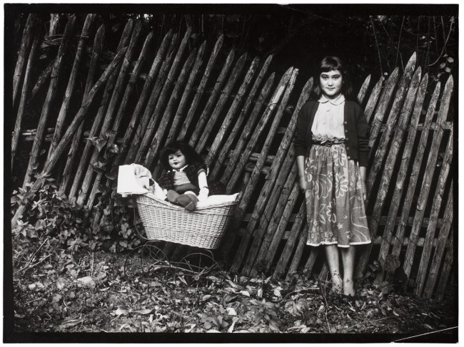 Guy Bourdin. 'Untitled' (Child with doll and pram) 1954