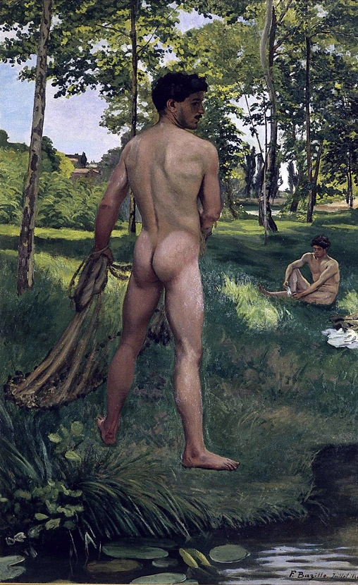 Frédéric Bazille (1841-1870) 'Fisherman with a Net' 1868