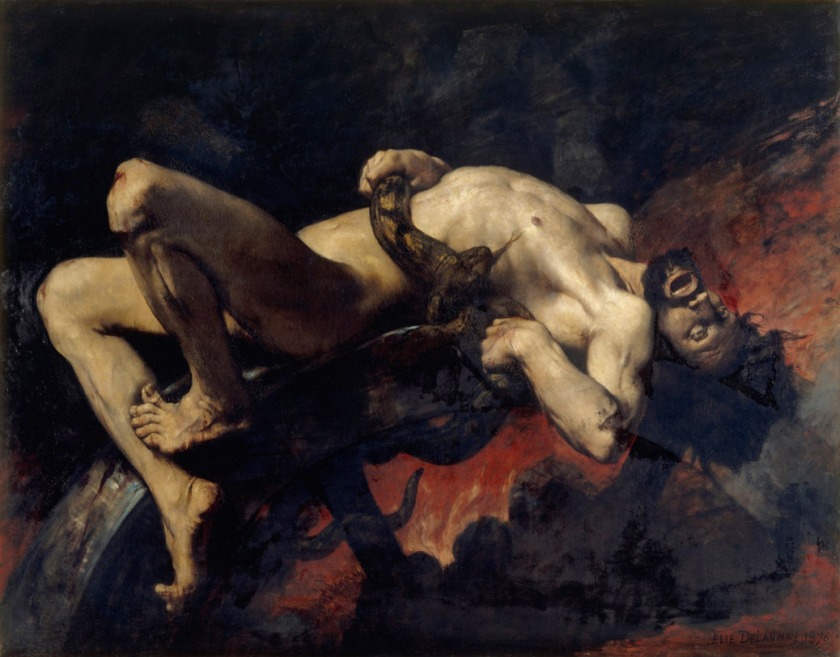 Jules Elie Delaunay. 'Ixion Thrown Into the Flames' 1876