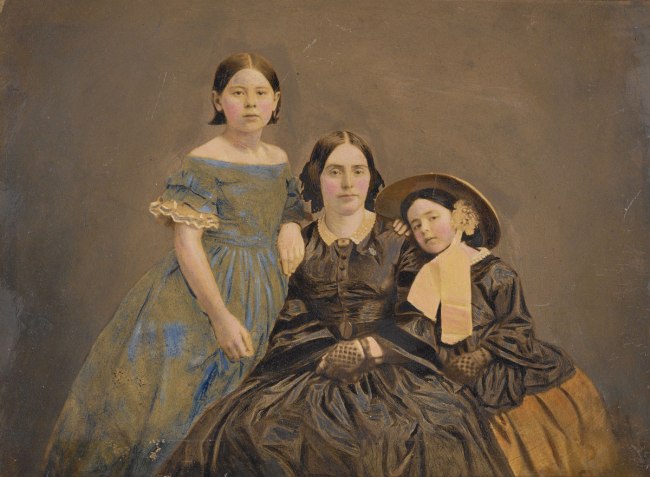 Unknown photographer. 'Untitled (Woman with two daughters)' c. 1850s 