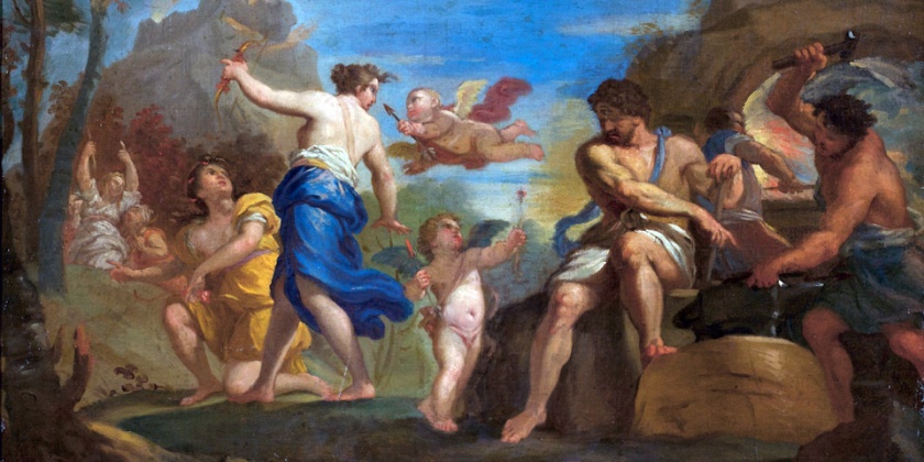 Giovanni Antonio Grecolini. 'The Education of Cupid by Venus and Vulcan' 1719