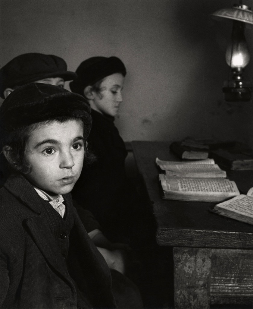 Roman Vishniac. '[David Eckstein, seven years old, and classmates in cheder (Jewish elementary school), Brod]' c. 1935-38