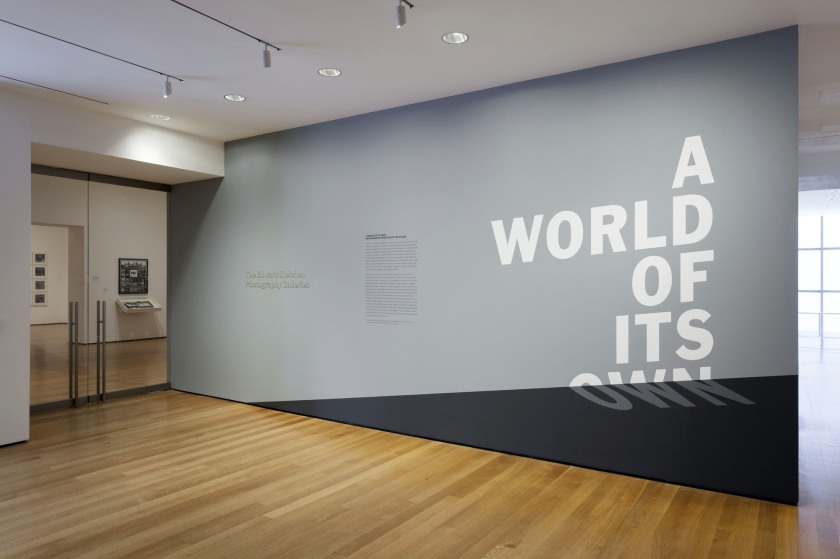 Installation view of the exhibition 'A World of Its Own: Photographic Practices in the Studio' at the Museum of Modern Art (MoMA), New York