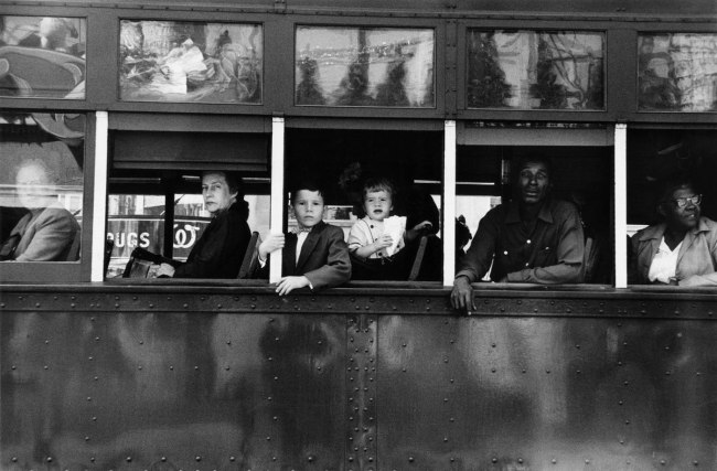 Robert Frank. 'Trolley - New Orleans' 1955 (installation view)