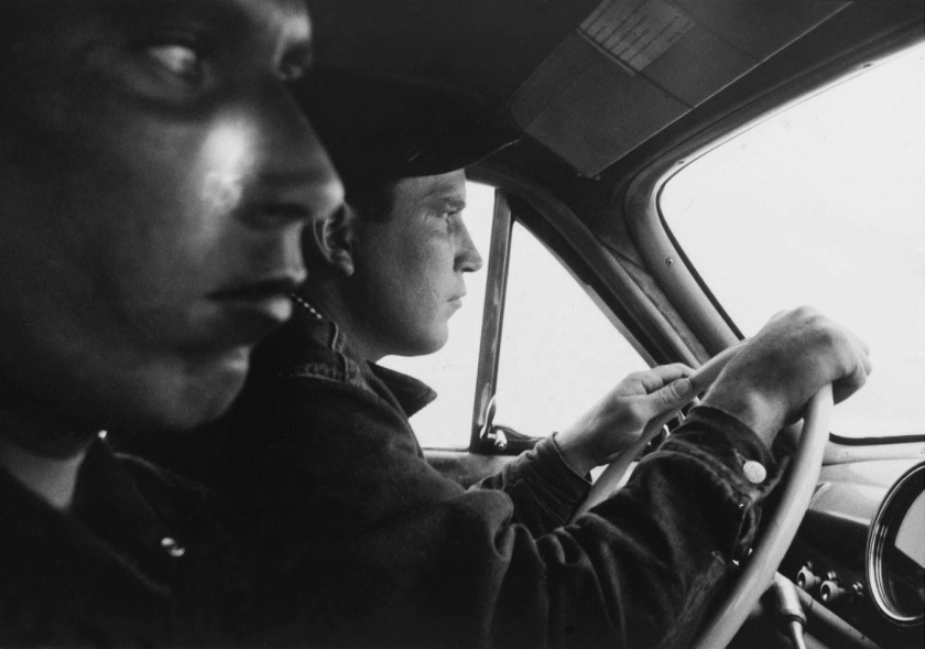 Robert Frank. 'U.S. 91, leaving Blackfoot, Idaho' 1956