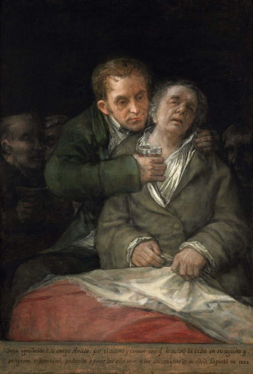 Francisco Goya (Spanish, 1746-1828) 'Self-Portrait with Doctor Arrieta' 1820 