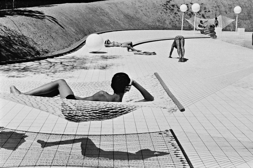 Martine Franck (British-Belgian, 1938-2012) 'Swimming pool designed by Alain Capeilières' 1976