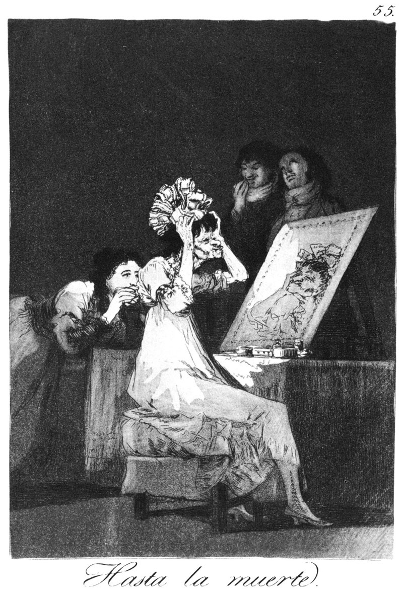Francisco Goya (Spanish, 1746-1828) 'Until Death' (Hasta la muerte), Caprichos 55 1797-99