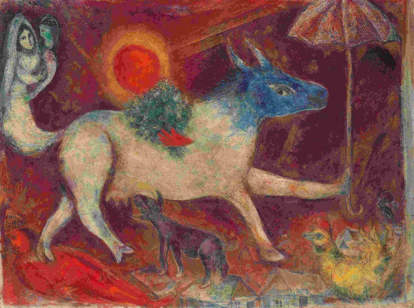Marc Chagall. 'Cow with Parasol' 1946