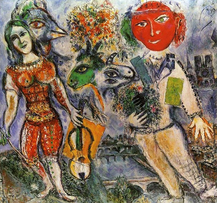 Marc Chagall. 'The Players' (i giocatori) 1968