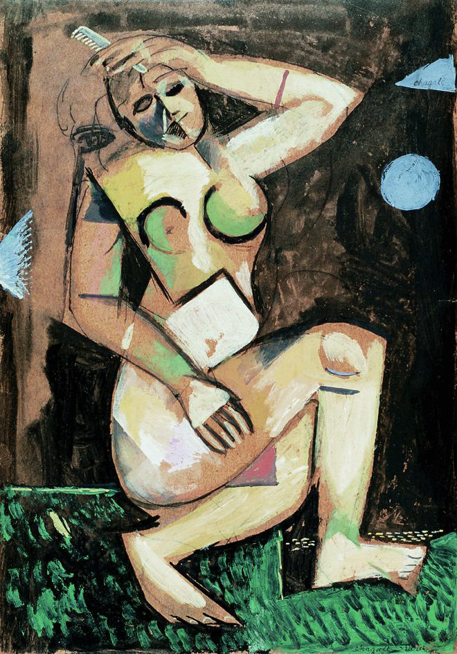 Marc Chagall. 'Nude with comb' 1911-1912