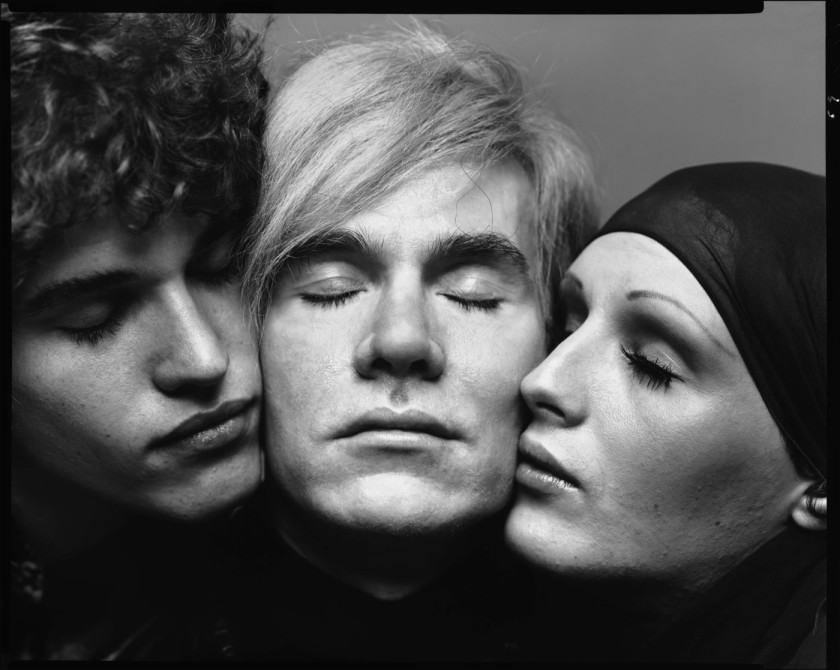 Richard Avedon. 'Andy Warhol, artist, Candy Darling and Jay Johnson, actors, New York, August 20, 1969' 1969