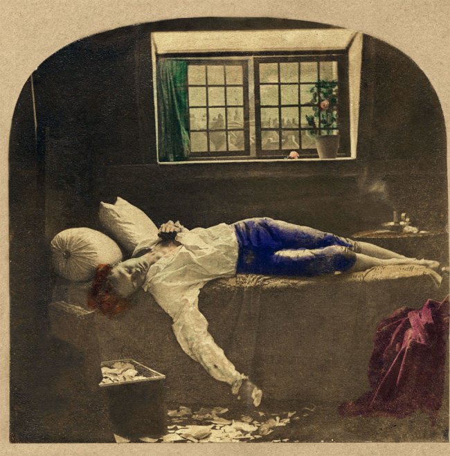 James Robinson. 'The Death of Chatterton' 1859 (detail)