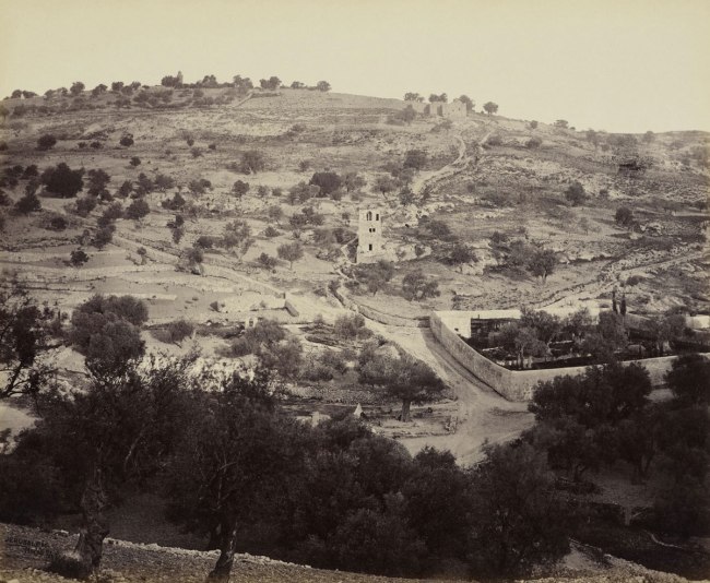 Francis Bedford (1815-94) (photographer) 'The Mount of Olives and Garden of Gethsemane [Jerusalem]' 2 Apr 1862